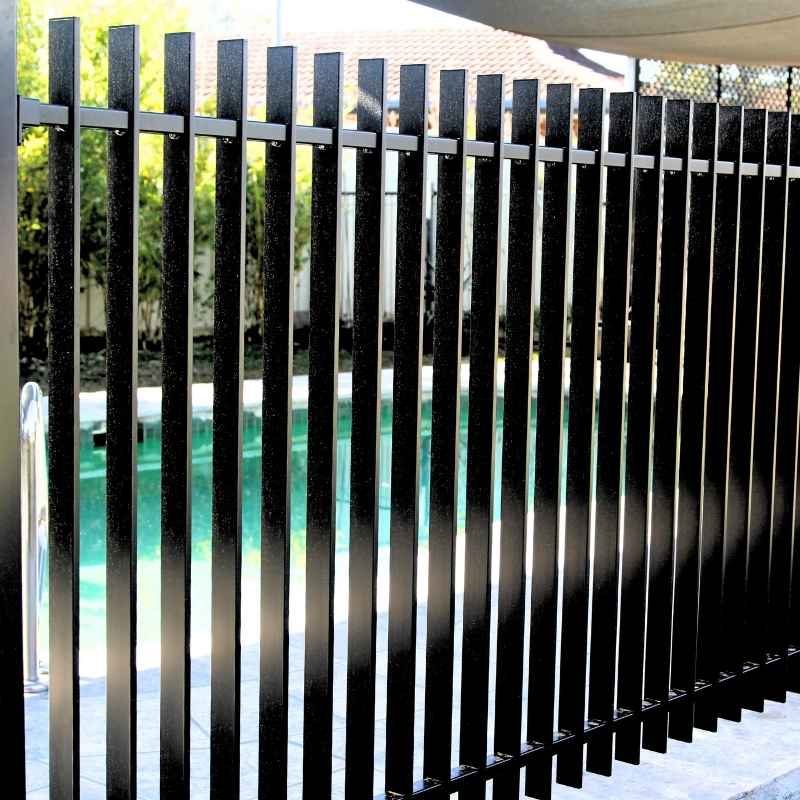 Slat-Fence Pool Safe Fence Panel - 2.2m wide x 1.2m high - Black, Monument or Surfmist Questions & Answers
