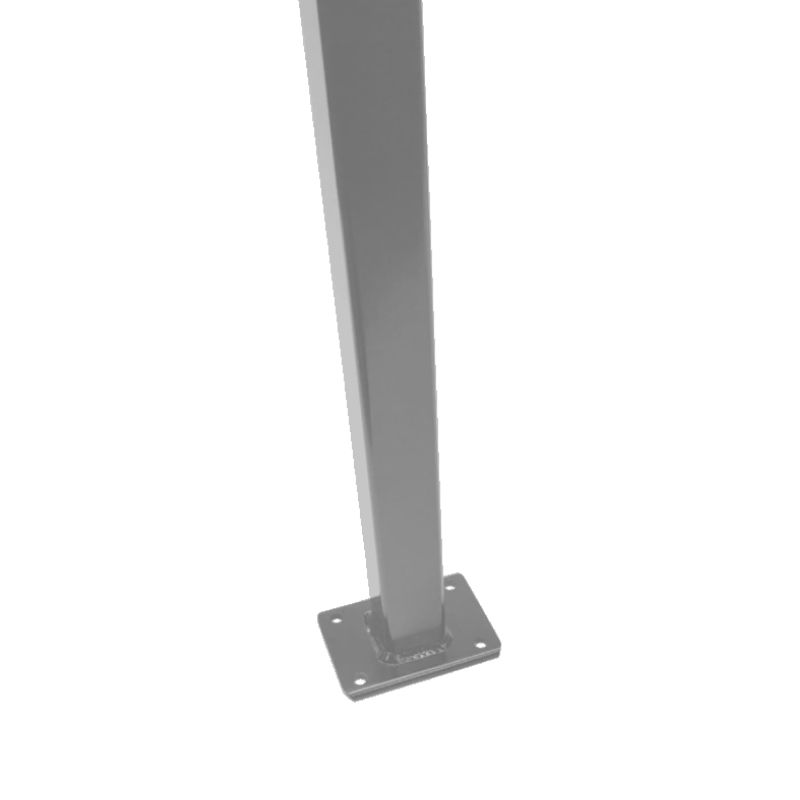 Flanged (Base Plated) Fence Post with cap 1.3m - to bolt down - Silver (Palladium Silver). Questions & Answers