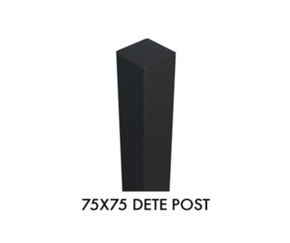 75x75mm Very Heavy Duty DETE Spec Post - 3000mm Long - Powder Coated Black Questions & Answers