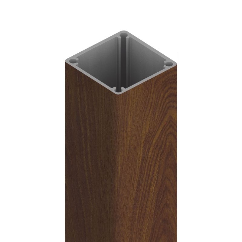 Timber Look' Aluminium 65x65mm Post - (Caps sold separately). Questions & Answers