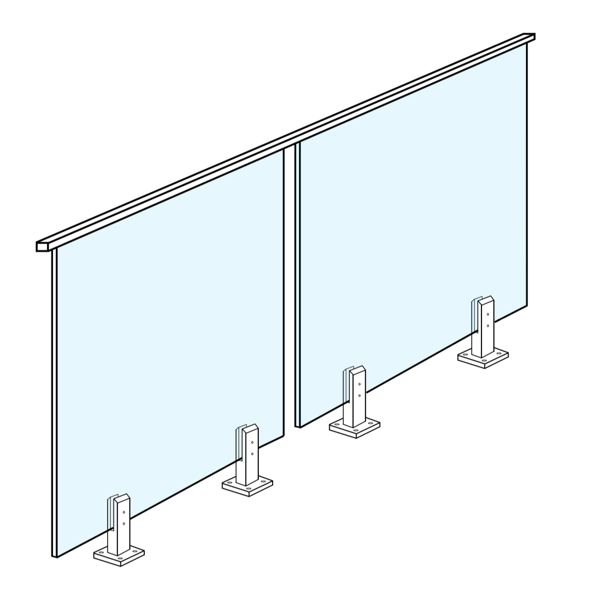 500 W x 970mm High Balustrade Glass (Spigots & Handrail Sold Separately) Questions & Answers