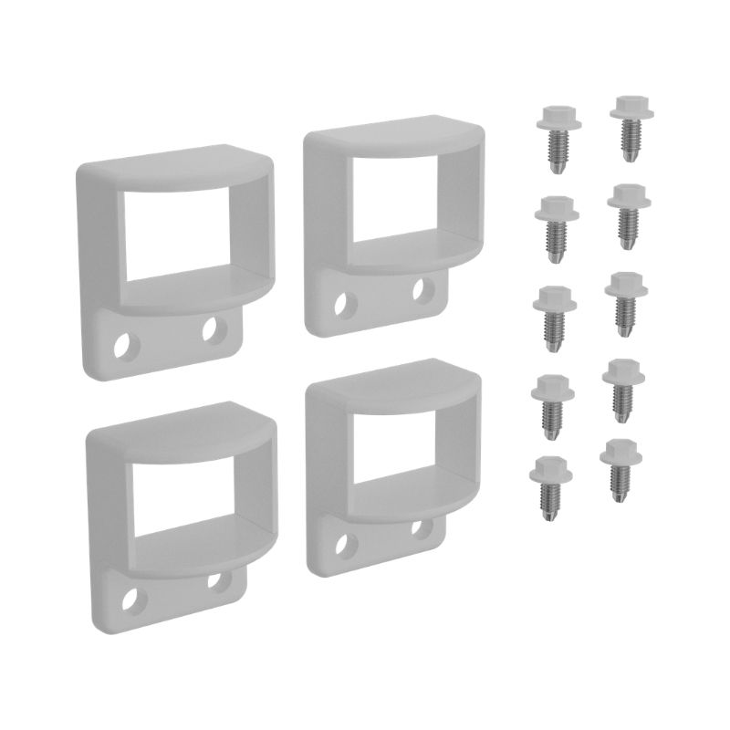 SlatFence Fence Panel Fittings Set - 4 brackets with screws - Black or Optional Pearl White Questions & Answers