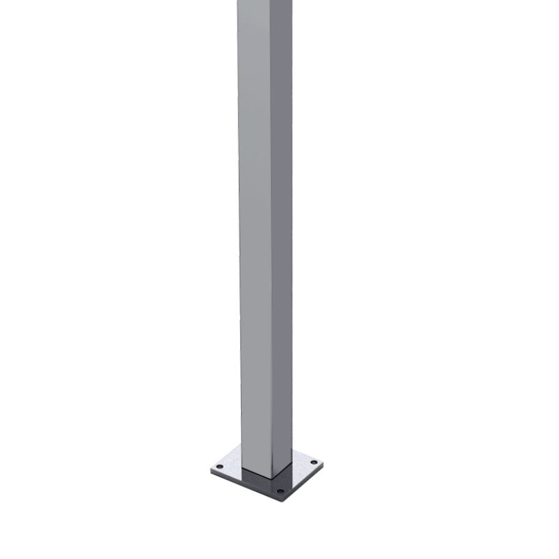 VERY HEAVY DUTY Stainless Steel Steel Post - Square 50.8mm - 1300mm - POST with Base Plate - Welded - SS316 POLISH (INCLUDES TOP CAP & DOMICAL COVER) - 2mm Wall Thickness Questions & Answers