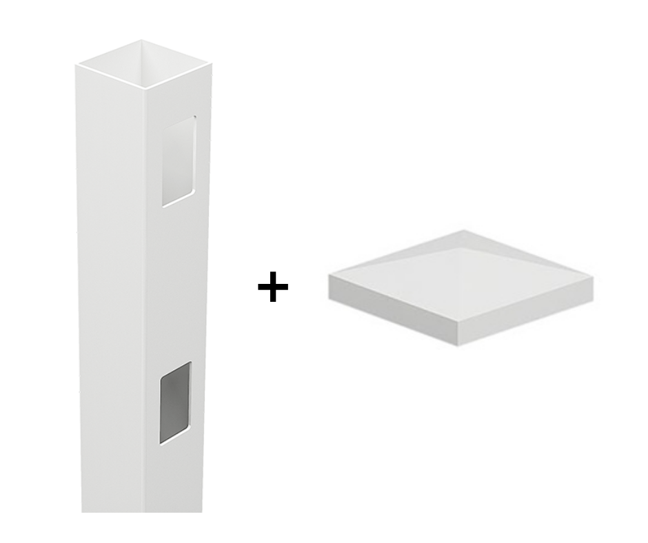 In-Line Post for PVC Picket Fence - 1900mm long - 102x102mm wide - 3.8mm Wall Thickness - Comes With Tapered Cap Questions & Answers