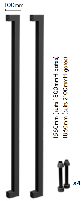 Can I have full dimensions of these gate converters for aluminium security fence panels please?