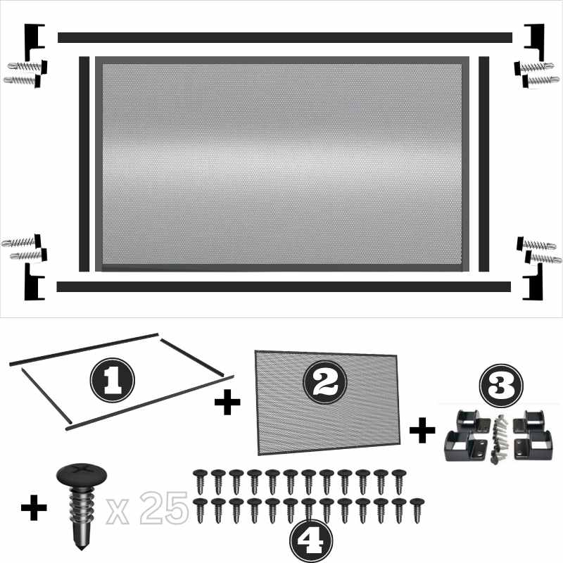 1.2m High EASY-BUY COMPLETE KIT - Install Method 1 with Brackets - PREMIUM Perf. (Perforated) Pool Fence Panel (includes a PALM FEATURE INFILL option) - Black - 2147mm wide x 1200mm high Questions & Answers