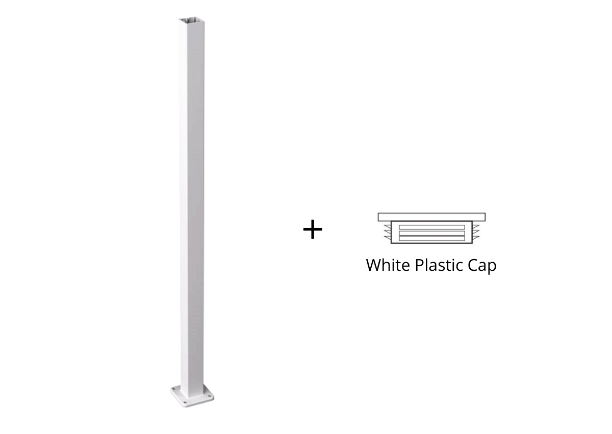 What is the gloss level of the Pearl White aluminium pool fencing posts?