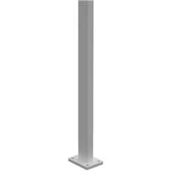 1.28m BARR POST with BASE PLATE - SLIMLINE ALUMINIUM FENCE & *GATE POST SYSTEM (50x25mm to Match Fence Battens) - PEARL WHITE (Bolt-down Post for 1.2m high Verti-BARR Fence) Questions & Answers